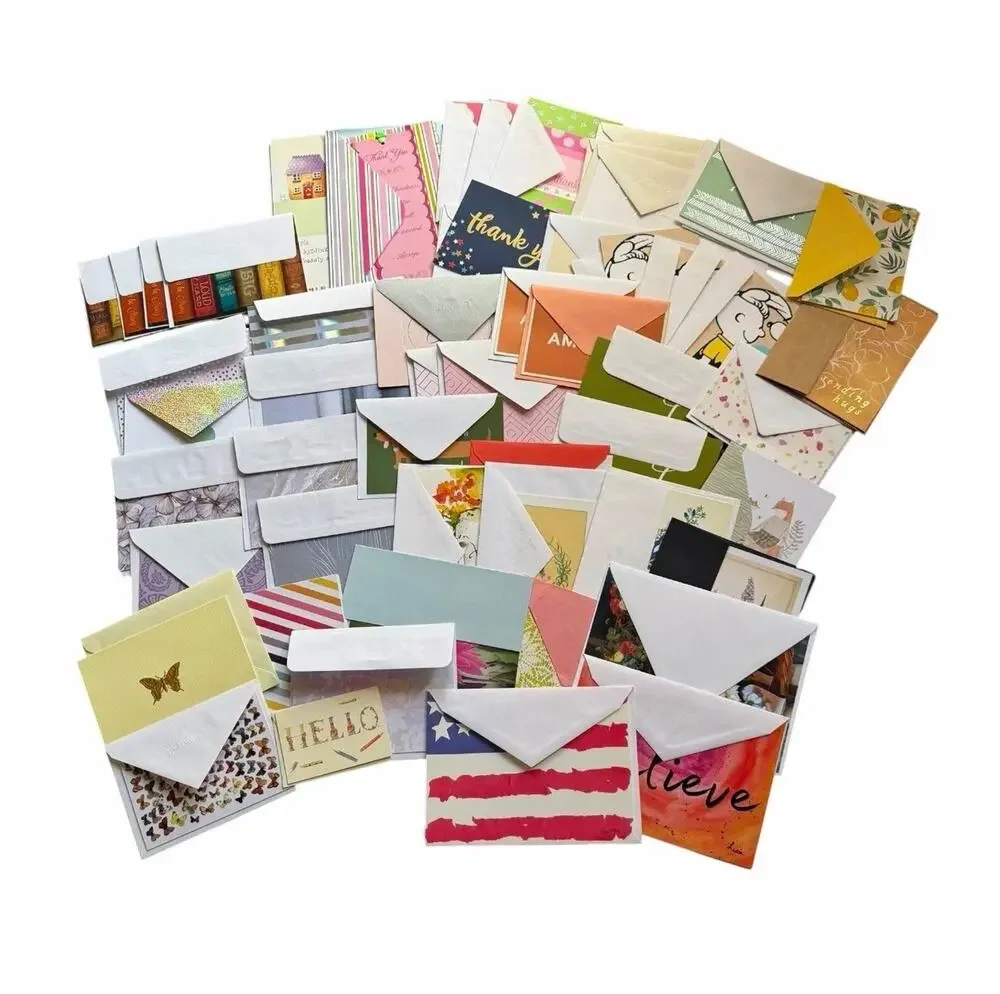 Assorted Stationery Lot Writing Paper Blank Note Cards Thank You Cards Envelopes